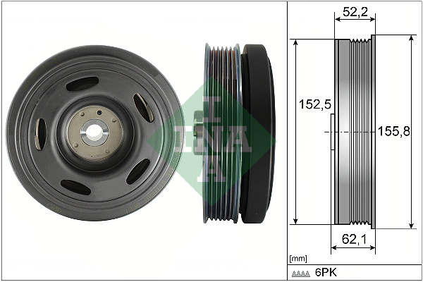 Belt Pulley, crankshaft - 544 0515 10 Schaeffler INA