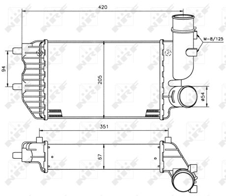 Intercooler, charger - 30066A NRF