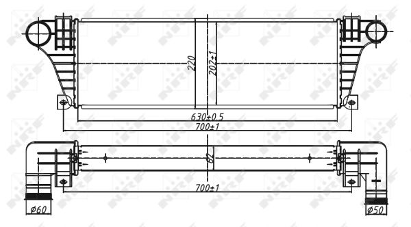Intercooler, charger - 30097 NRF