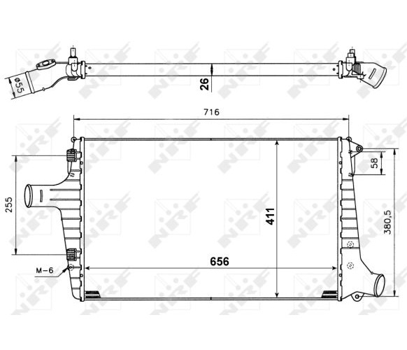 Intercooler, charger - 30118A NRF