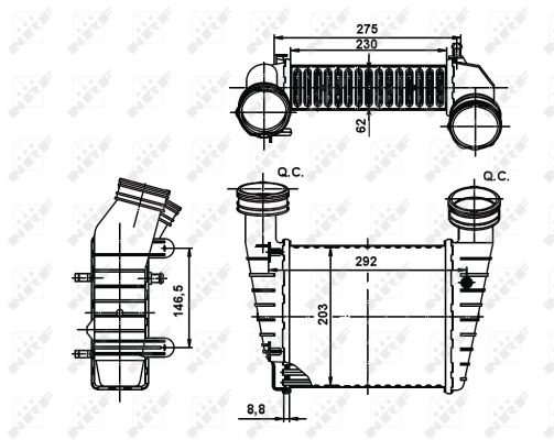 Intercooler, charger - 30138A NRF