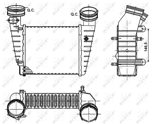 Intercooler, charger - 30147A NRF