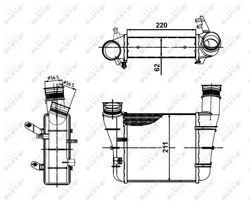 Intercooler, charger - 30148A NRF