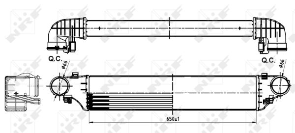 Intercooler, charger - 30164A NRF