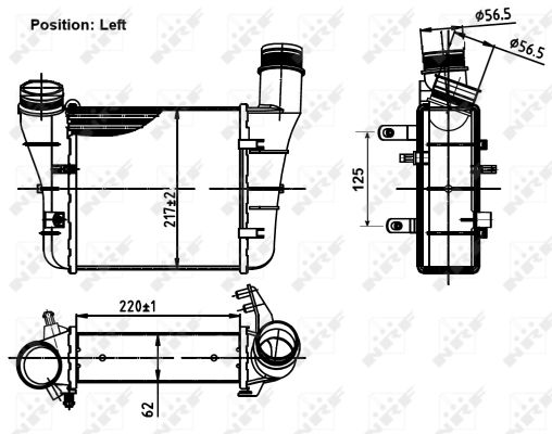 Intercooler, charger - 30251 NRF