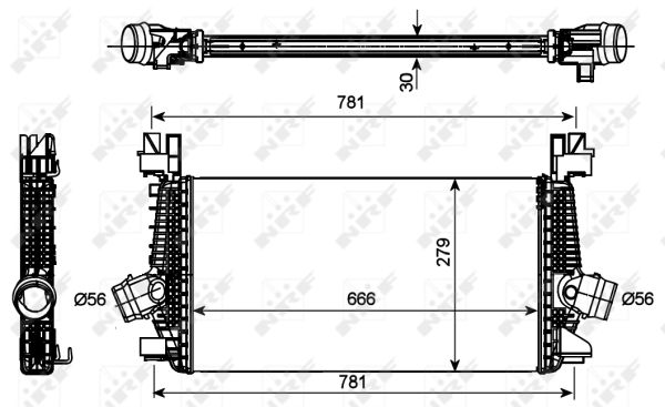 Intercooler, charger - 30270 NRF