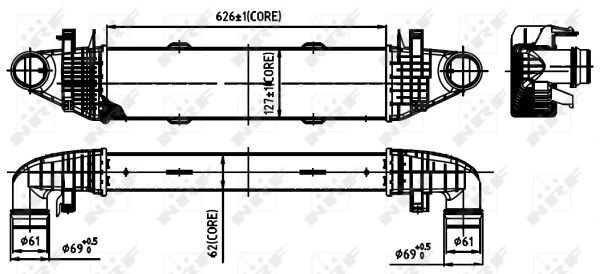 Intercooler, charger - 30314 NRF