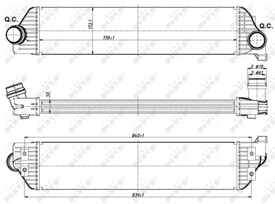 Intercooler, charger - 30358 NRF