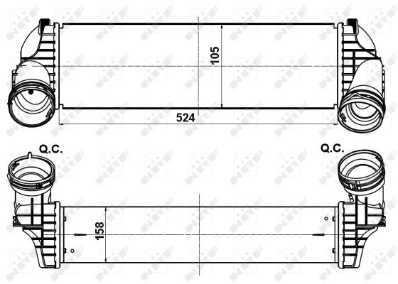 Intercooler, charger - 30359 NRF
