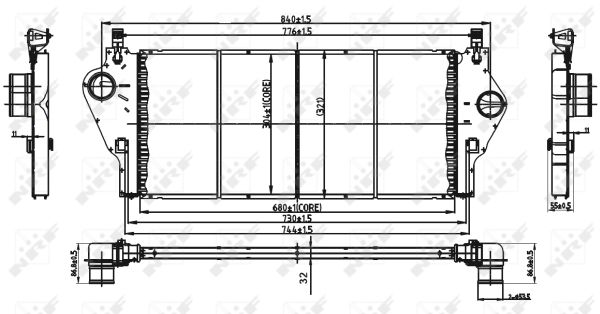 Intercooler, charger - 30432 NRF