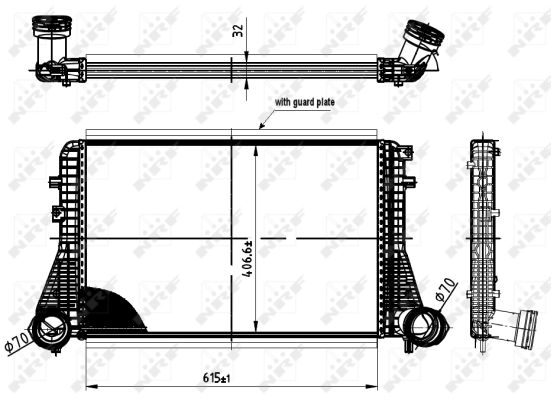 Intercooler, charger - 30454 NRF