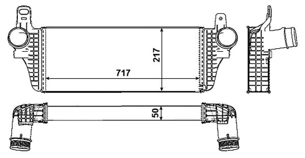Intercooler, charger - 30466 NRF