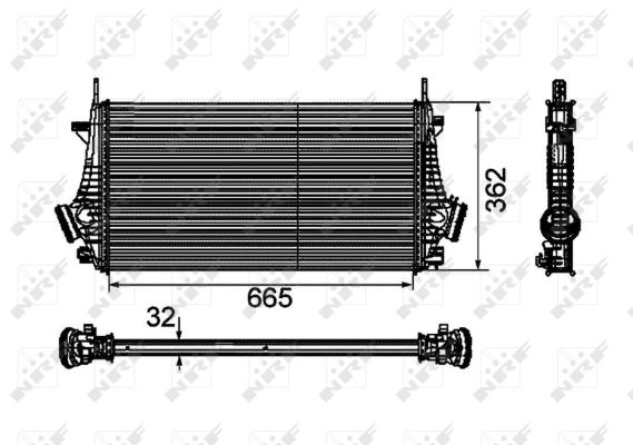 Intercooler, charger - 30796 NRF