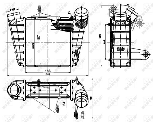 Intercooler, charger - 30842 NRF