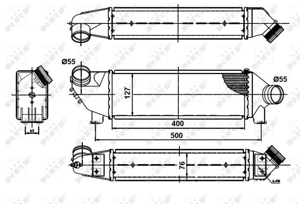 Intercooler, charger - 30886 NRF