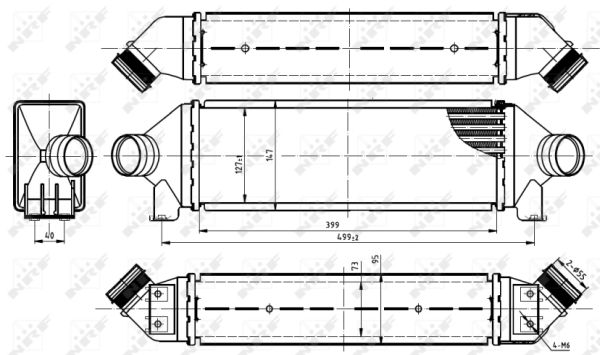 Intercooler, charger - 30887 NRF