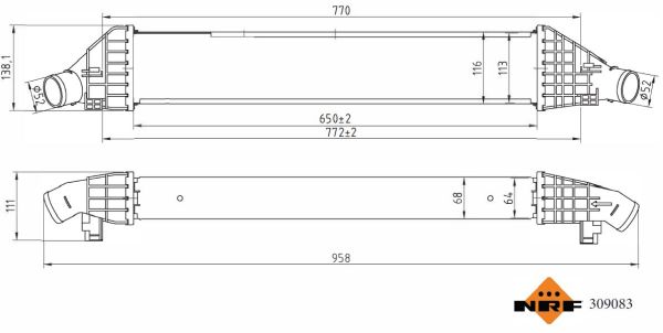Intercooler - 309083 NRF