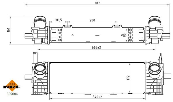 Intercooler - 309084 NRF