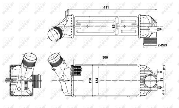 Intercooler, charger - 30908 NRF
