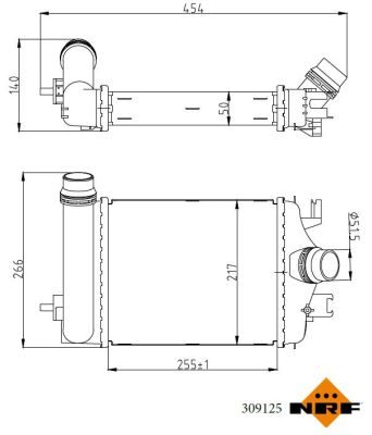 Intercooler - 309125 NRF