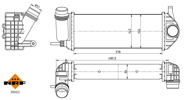 Intercooler - 30962 NRF