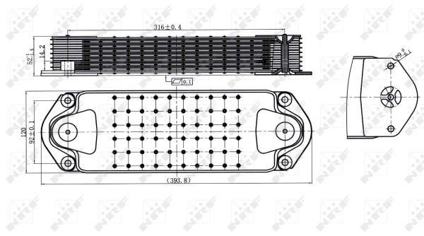 масляный радиатор, двигательное масло - 31198 NRF