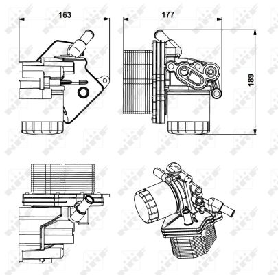 Корпус, масляный фильтр - 31238 NRF