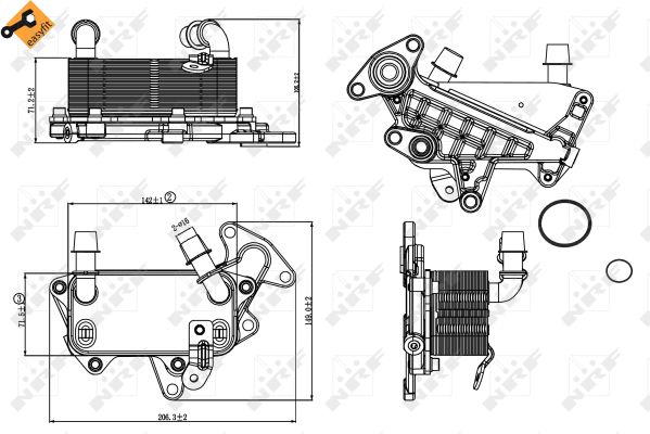 Radiatore olio, Cambio automatico - 31264 NRF