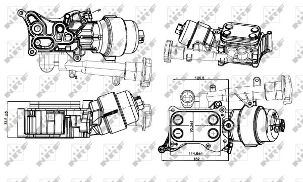 Корпус, масляный фильтр - 31327 NRF
