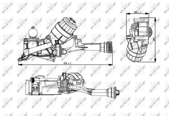 Корпус, масляный фильтр - 31349 NRF