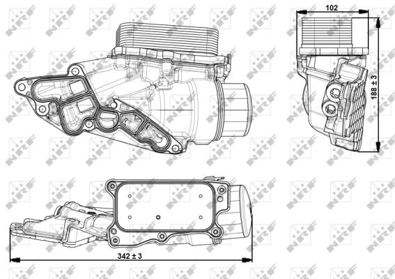 Корпус, масляный фильтр - 31351 NRF