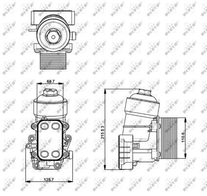 Корпус, масляный фильтр - 31355 NRF