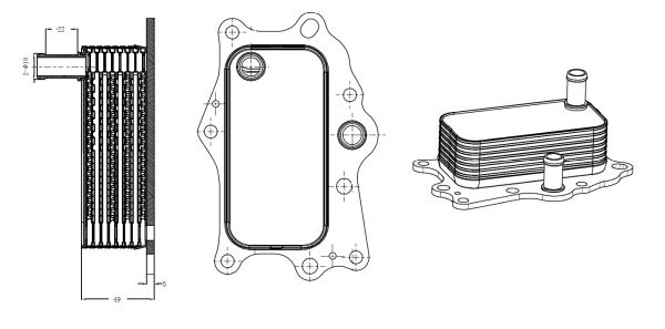 Oil Cooler, engine oil - 31818 NRF