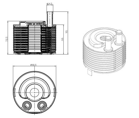 Oil Cooler, engine oil - 31819 NRF