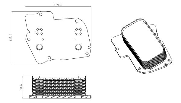 Oil Cooler, engine oil - 31826 NRF
