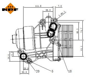Корпус, масляный фильтр - 31876 NRF
