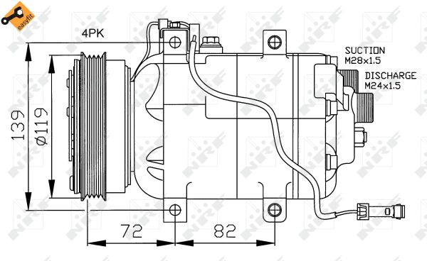 Compressor, air conditioning - 32030 NRF