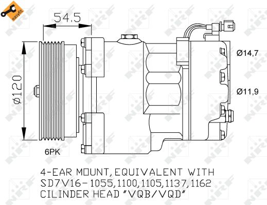 Compressor, air conditioning - 32033 NRF