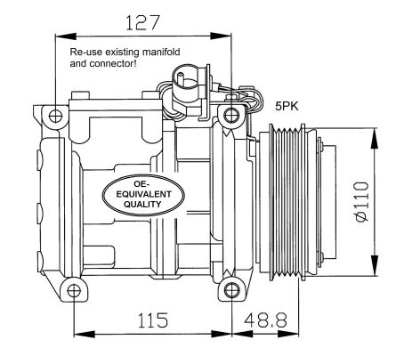 Compressor, air conditioning - 32048 NRF