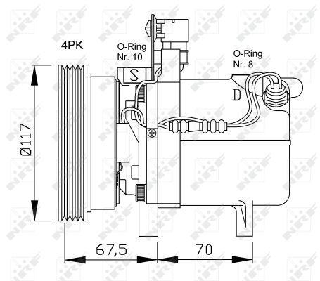 Compressor, air conditioning - 32055 NRF