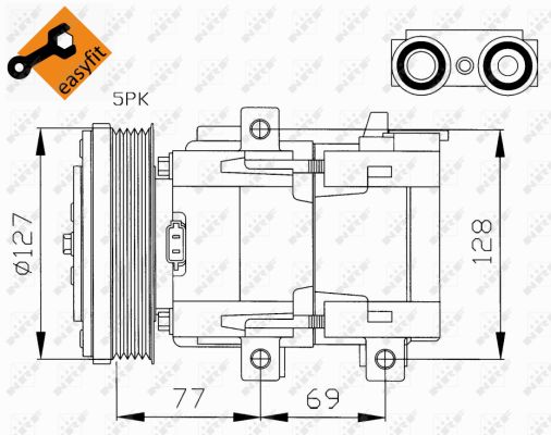 Compressor, air conditioning - 32061 NRF