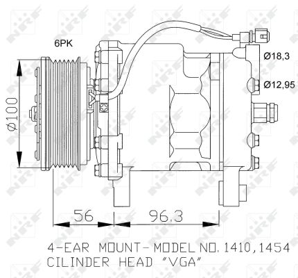 Compressor, air conditioning - 32065 NRF