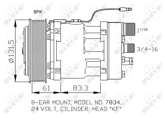 Компрессор, кондиционер - 32073 NRF