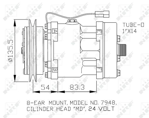 Compressor, air conditioning - 32074 NRF