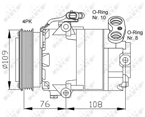 Compressor, air conditioning - 32081 NRF