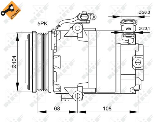 Compressor, air conditioning - 32082 NRF