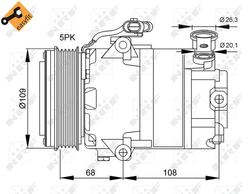 Compressor, air conditioning - 32083 NRF