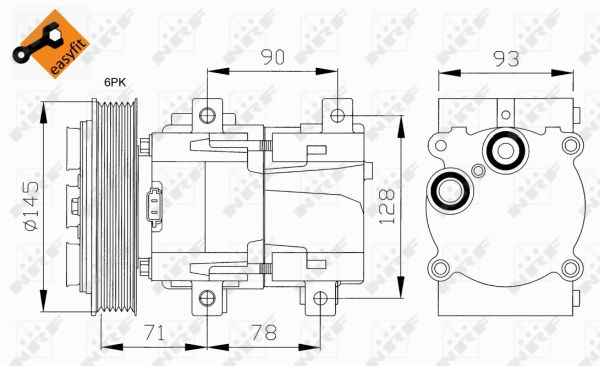 Compressor, air conditioning - 32084 NRF