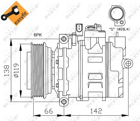 Компрессор, кондиционер - 32111 NRF