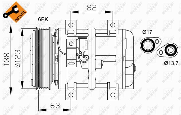 Compressor, air conditioning - 32112 NRF